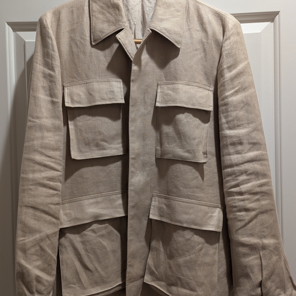Banana Republic 100% Linen Safari Field Jacket